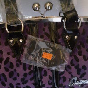 Sugarpuss Purple Leopard purse